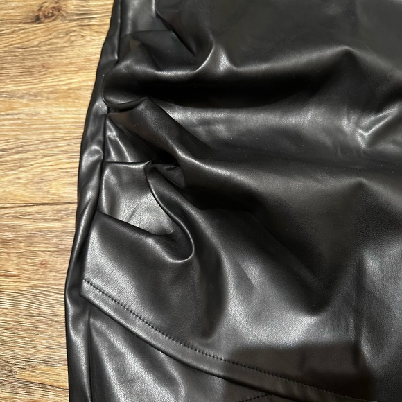 Faux Leather Mini Skirt - Picture 2 of 3